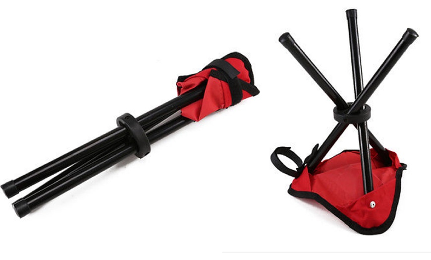 Image 3: Portable Outdoor Folding Tripod Seat