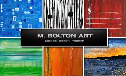 $40 for a 1’x1’ Commissioned Abstract Painting by M. Bolton Art ($100 Value) - Primary Image