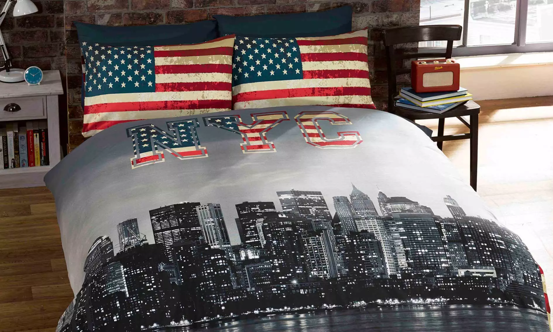 NYC Reversible Duvet Set - Primary Image