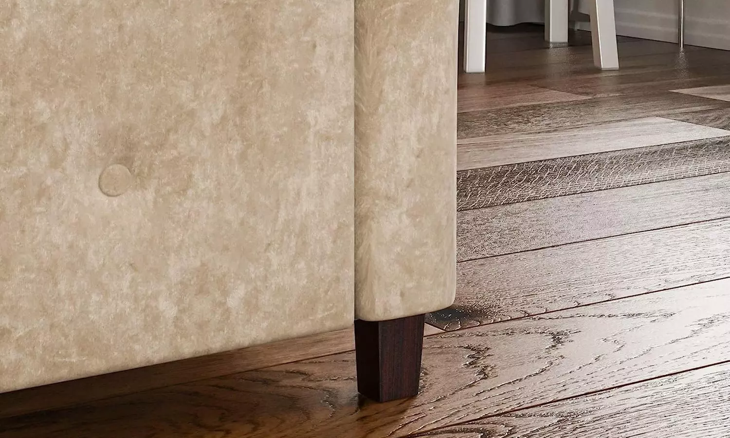 Seville Crushed Velvet or Linen Ottoman Storage Chest