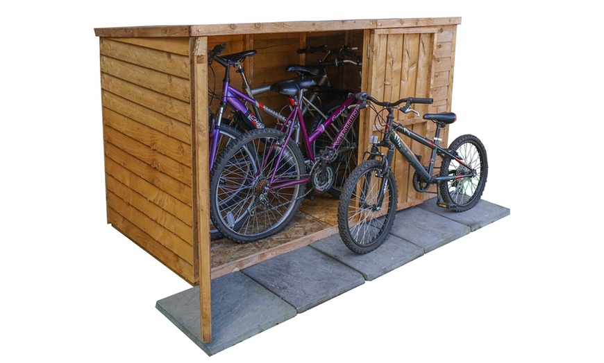 Image 1: Wooden Bike Shed