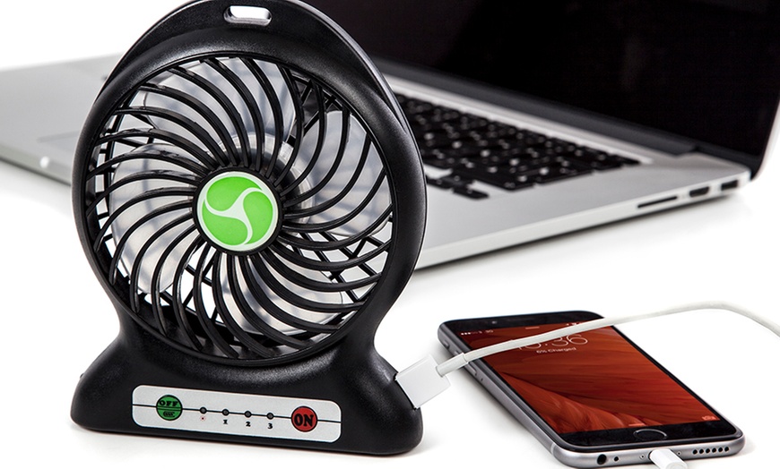 Image 3: Itek USB Power Bank Fan