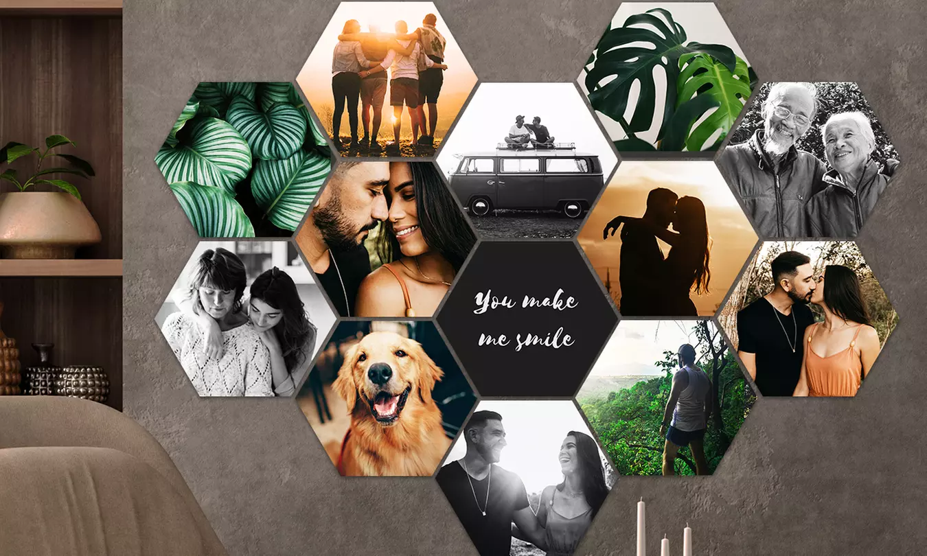 Muchopix hexagone, taille au choix, sur Hellodeco