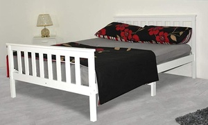 Pinewood Bed Frame with Optional Pocket-Spring Memory Foam Mattress