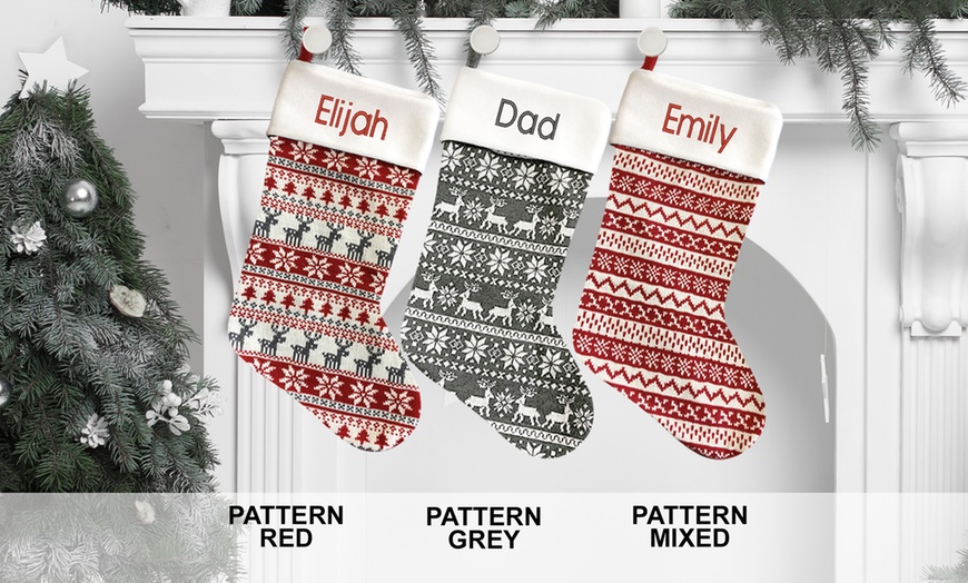 Image 11: Personalised Pattern Christmas Stocking from Photobook Shop