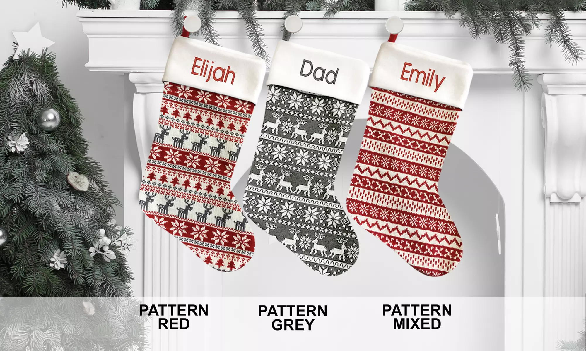 Personalised Pattern Christmas Stocking from Photobook Shop