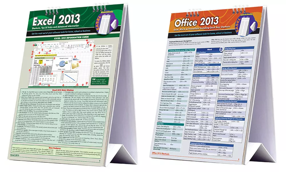 Excel or Office 2013 Easel-Style Desktop Reference Guide - Primary Image