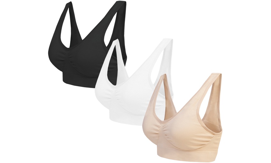 Image 7: 3-, 6- or 9-Pack Blu Apparel Seamless Comfort Bras