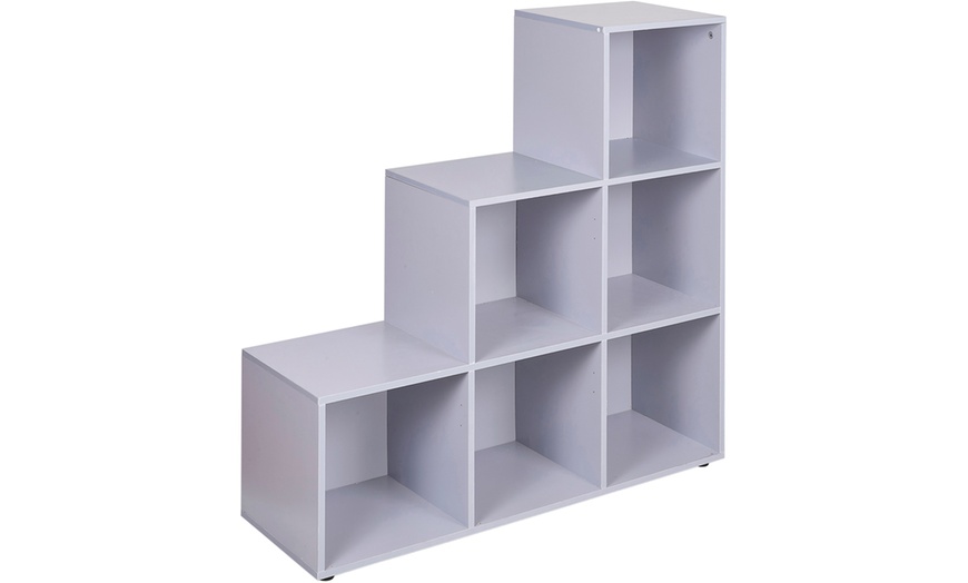 Image 11: Six-Cube Step Storage Shelf Unit