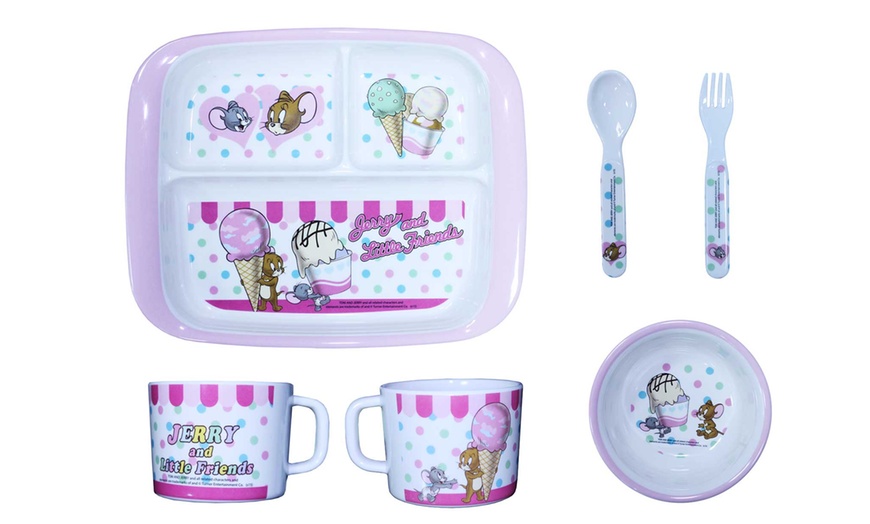 Image 3: Five-Piece Mealtime Melamine Sets