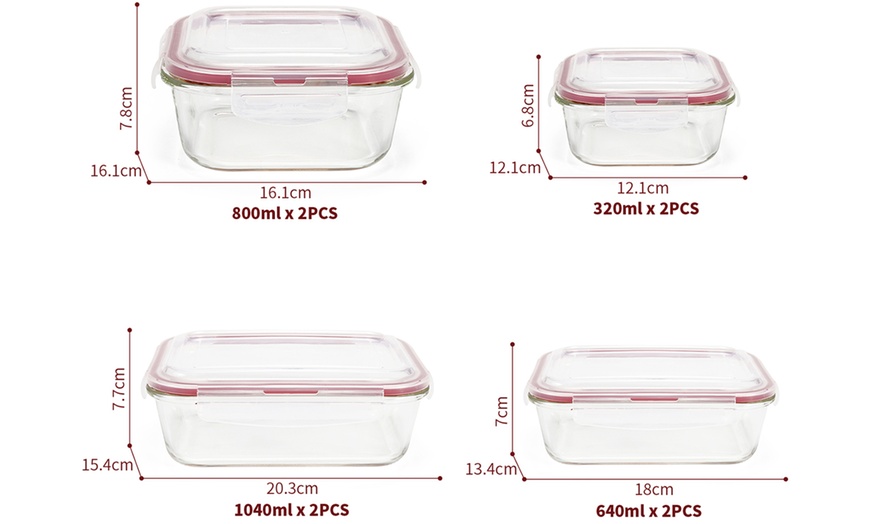 Image 8: Vinsani Ten-Piece Glass Container Set