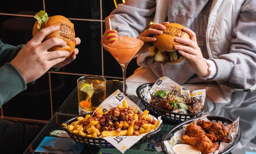 Image 1: Choice of Burger, Sides, and Drinks at Ghost Burgers And Grill