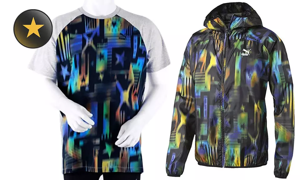 T-shirt ou coupe-vent à manches courtes PUMA EVO Running AOP - Primary Image