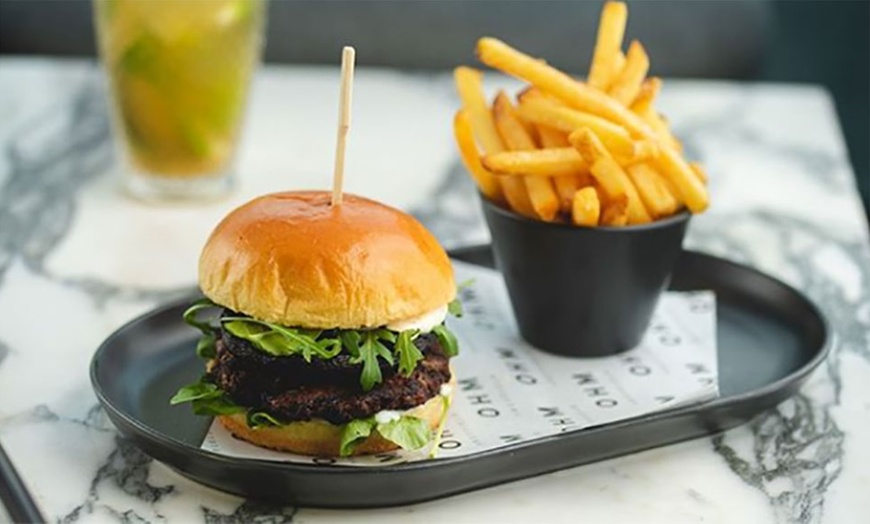 Image 2: Burger Meal with Cocktail