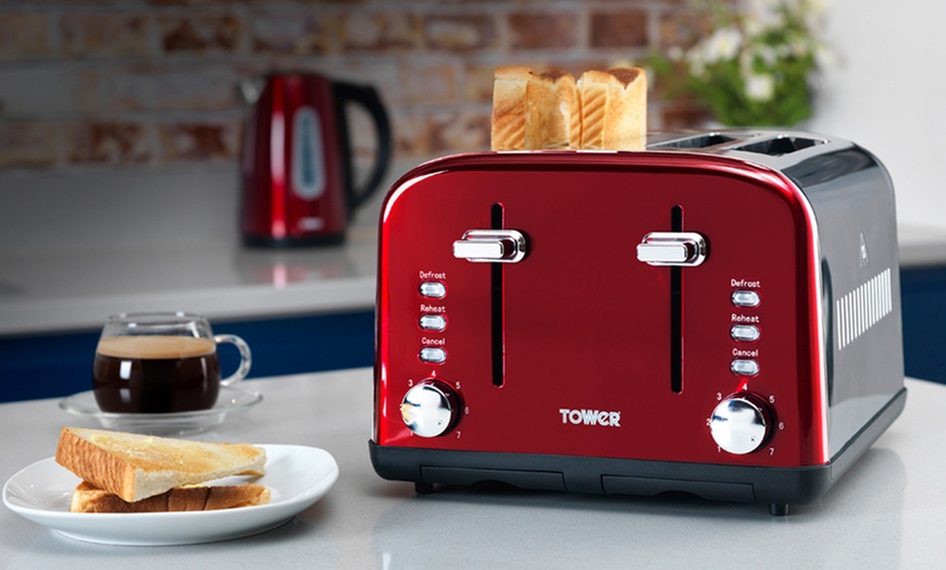 Image 36: Tower Microwave, Kettle and Toaster