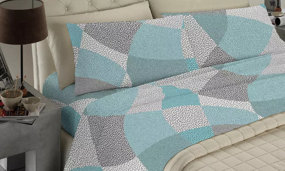 Completo Lenzuola No Stiro, Microfibra effetto Seta, Made in Italy