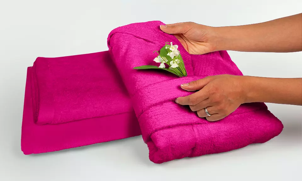 Set con accappatoio, asciugamano e salvietta ospite, 100% cotone