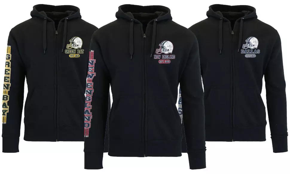 Women's Game Day Football Zip-Up Hoodie. (Sizes S & M) - Primary Image