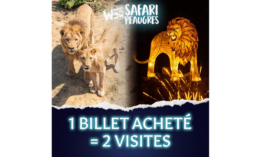 Image 1: Wow Safari Peaugres : 1 billet, 2 visites magiques en pleine nature