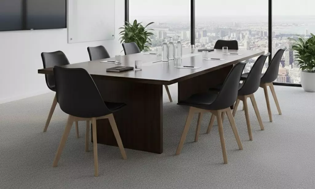 Set 4 sedie in ecopelle e legno di faggio