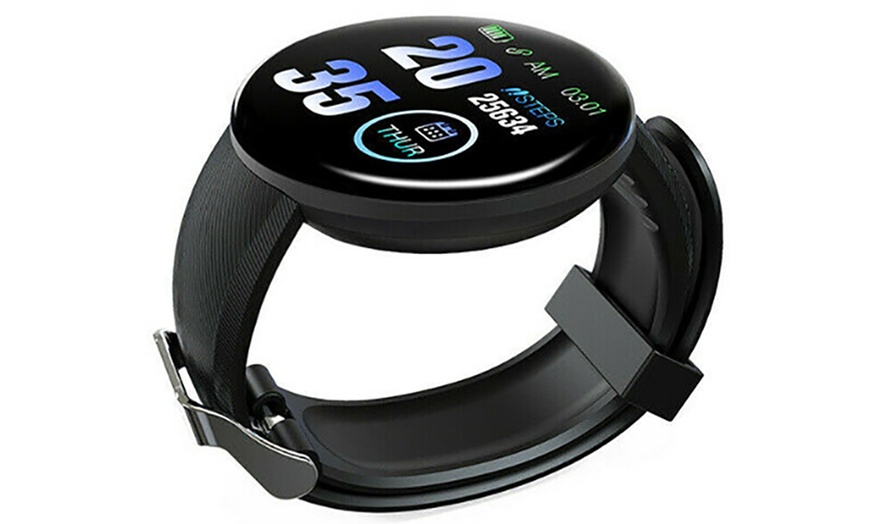 Image 2: D18 Round-Screen IP65 Smart Watch