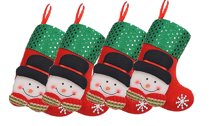 Image 10: Lot de 4 chaussettes de Noël