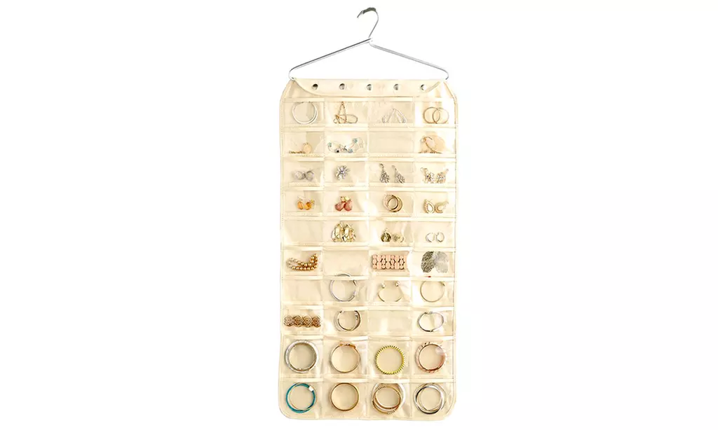 80-Pocket Double-Sided Hanging Jewelry Organizer - Second Medium