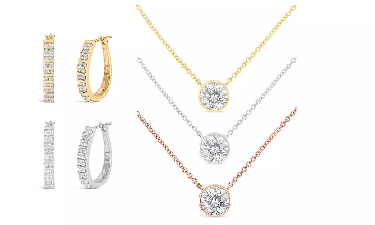 Lab Grown Diamond Jewelry Collection - Earrings and Pendants