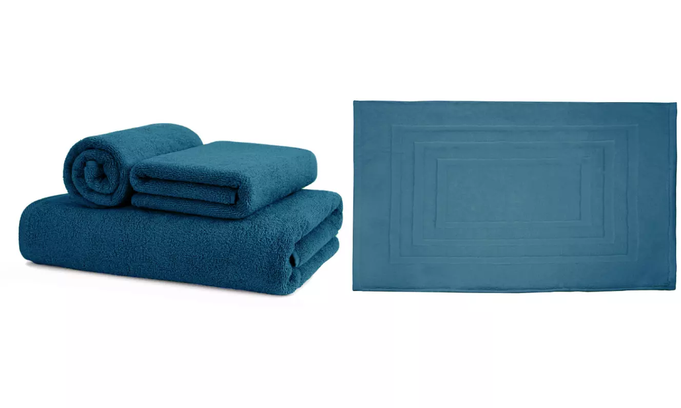 Set 3 salviette e tappeto Sophie in 100% cotone