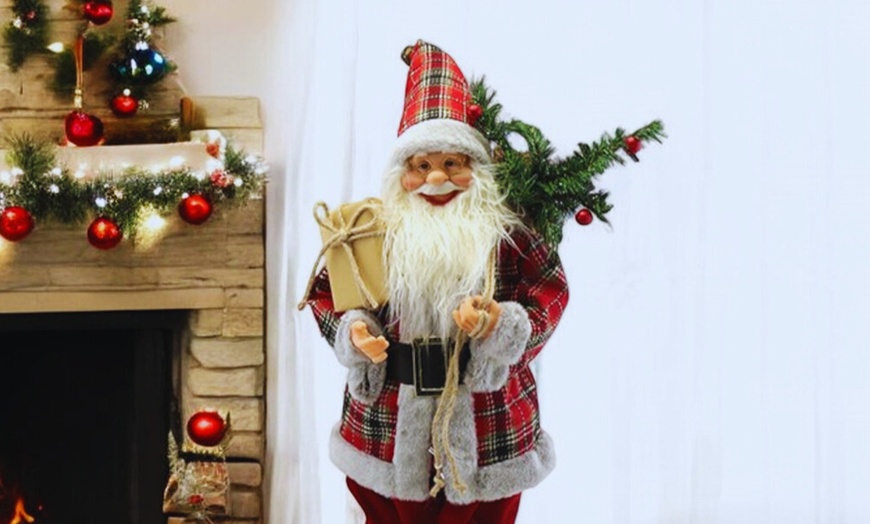 Image 4: Père Noël décoratif en tenue écossaise