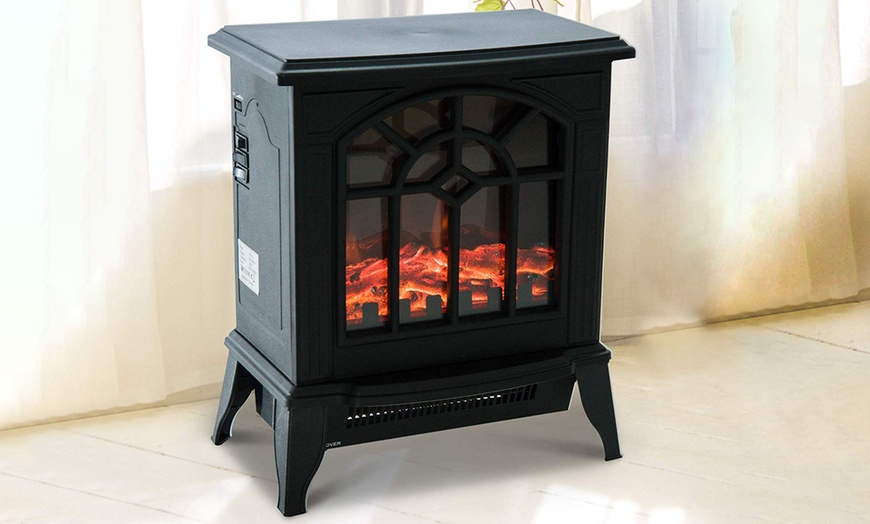 Image 1: HomCom Freestanding Fireplaces