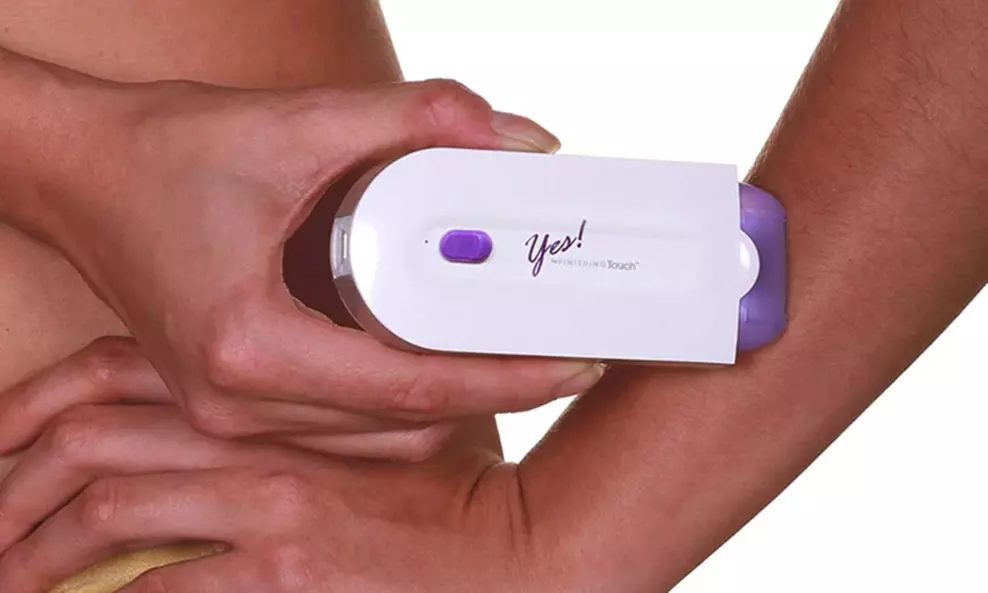 Wiederaufladbarer elektrischer Epilierer mit LED-Licht und austauschbaren Köpfen - Second Medium