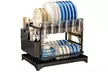 Two-Tier Dish Drying Rack for Kitchen Countertops - Second Medium
