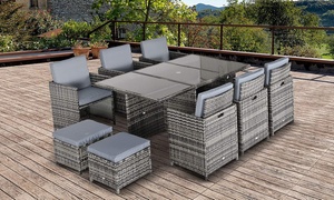 Outsunny Resin Rattan-Effect Dining Set