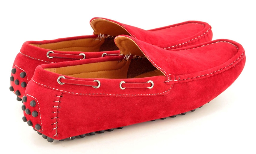 Image 44: Men's Faux Suede Casual Loafers