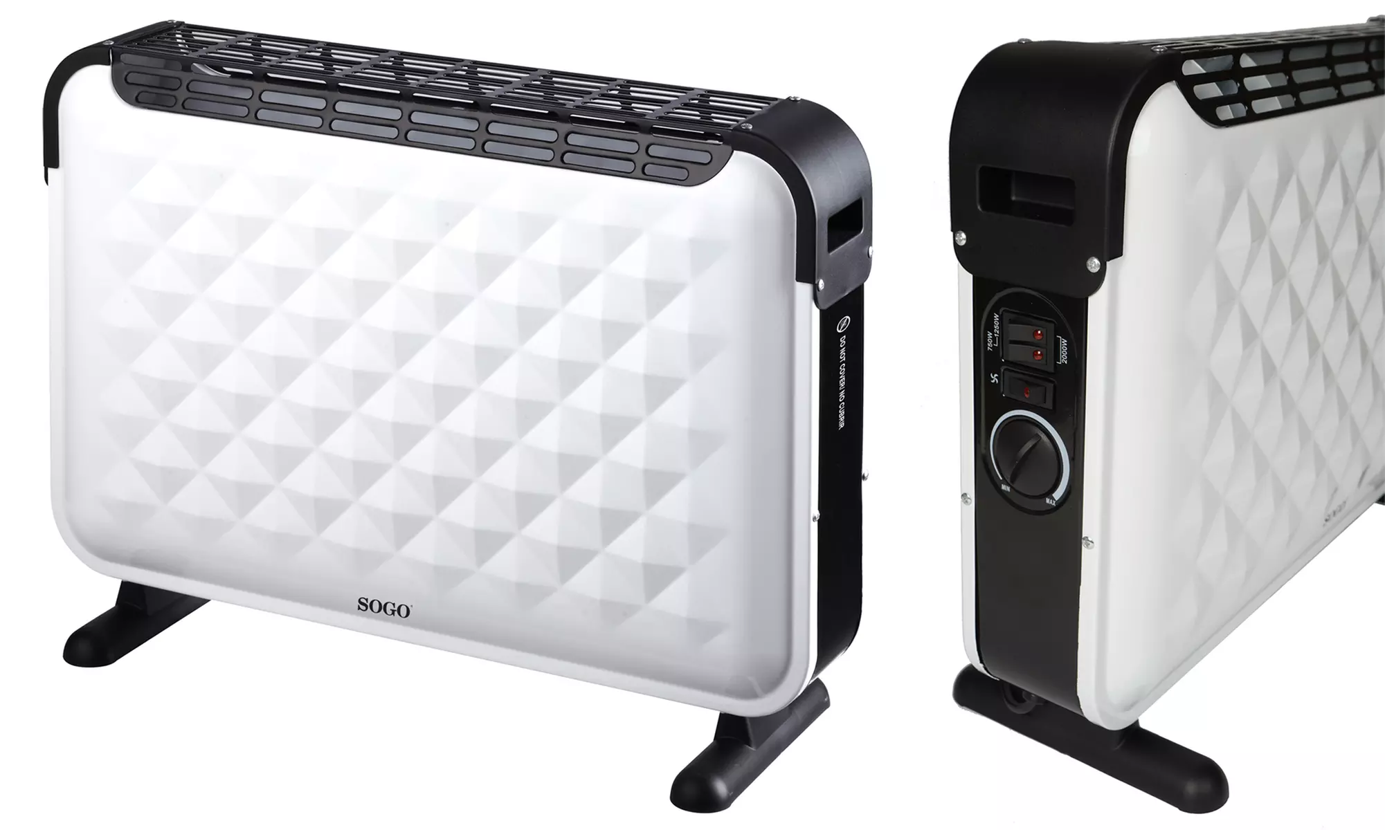 Radiateur électrique SOGO transportable à trois niveaux de chauffage - Primary Image