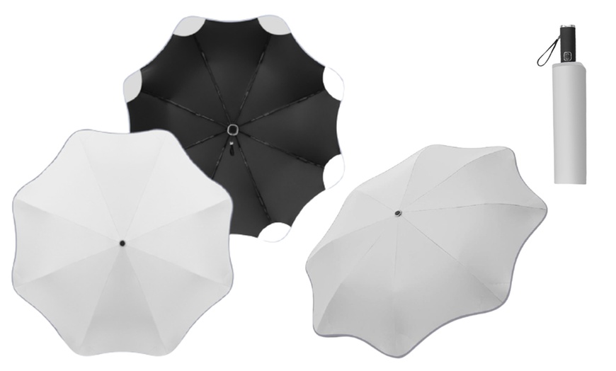 Image 1: Rounded-Corner Folding Umbrella