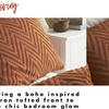 Image 4: Cosmo Living Tufted Embossed Terracotta Duvet Set