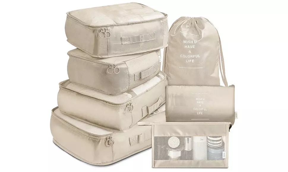 7er-Set Reisekoffer-Organizer