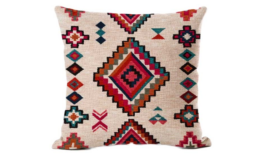 Image 4: 4Pcs Boho Printed Cushion Covers