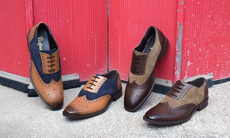 Richelieu bi-matière en cuir de la marque Redfoot