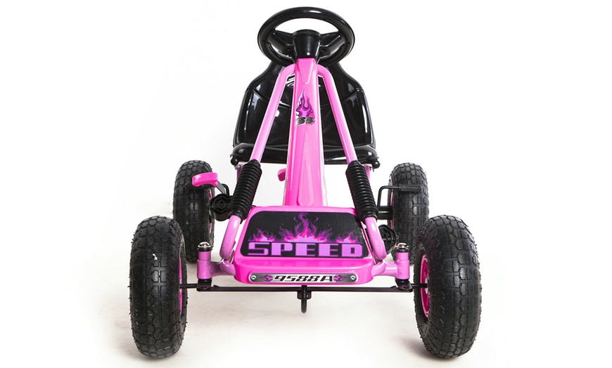 Image 25: Kids' Manual Go Kart with Lights