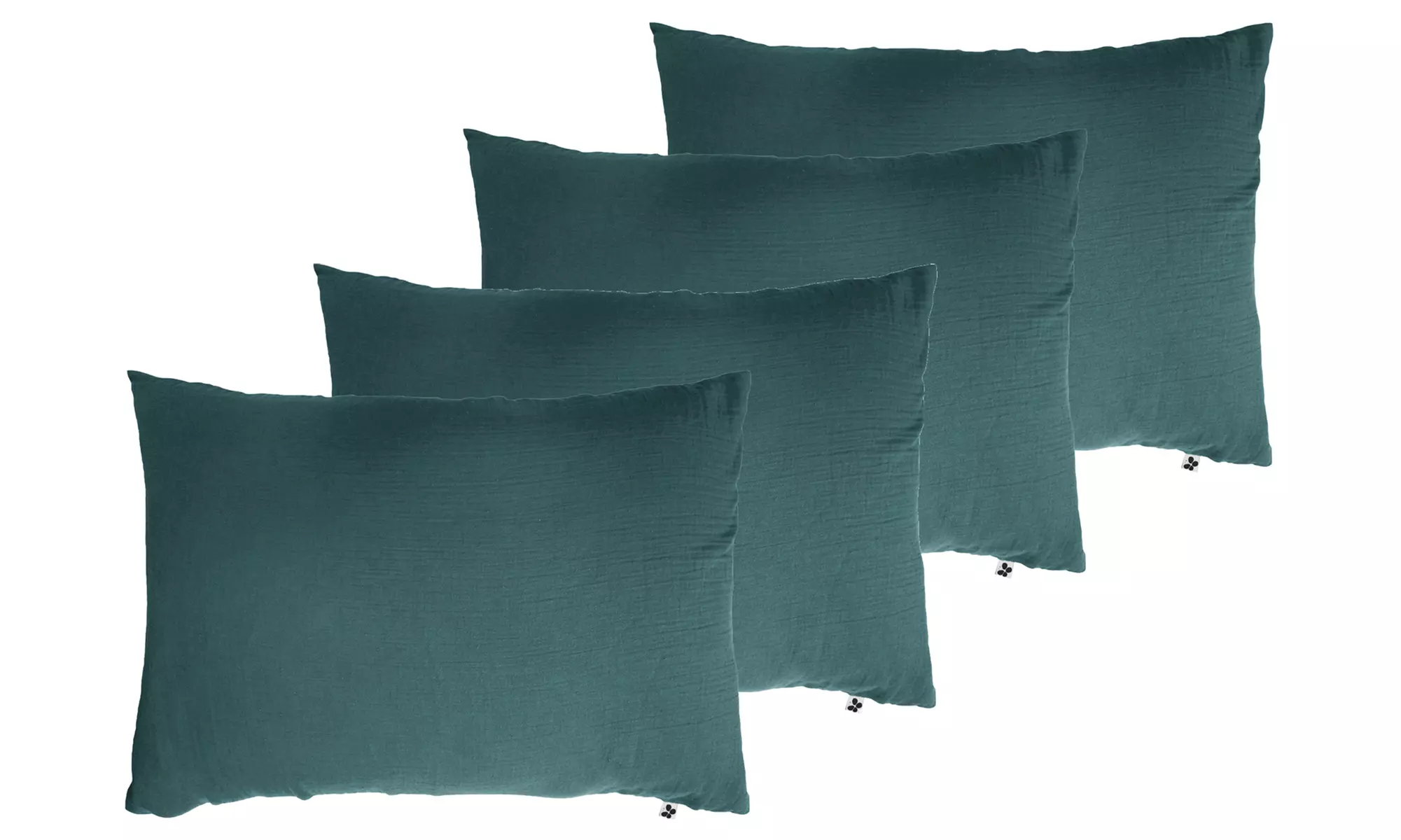 Lot taies d'oreiller gaze de coton