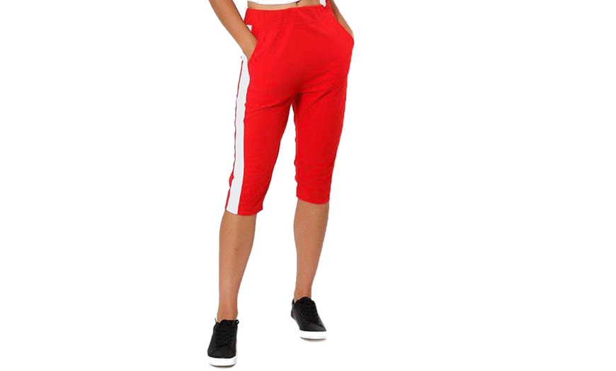 Image 7: Side Stripe Capri Bottoms