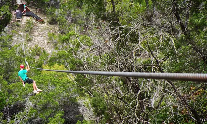 Zipline Tour with GoPro Headset Rental for One, Two, or Four at Wimberley Zipline Adventures (Up to 36% Off)   - Primary Image