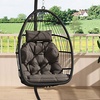Image 37: Outdoor Hanging Egg Chair with Cushion
