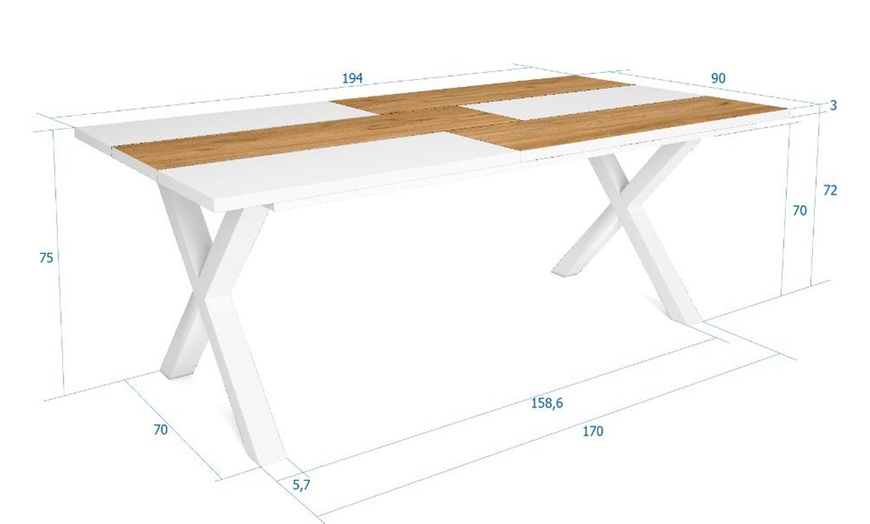 Image 58: Table à manger Skraut Home de 167 x 90 cm