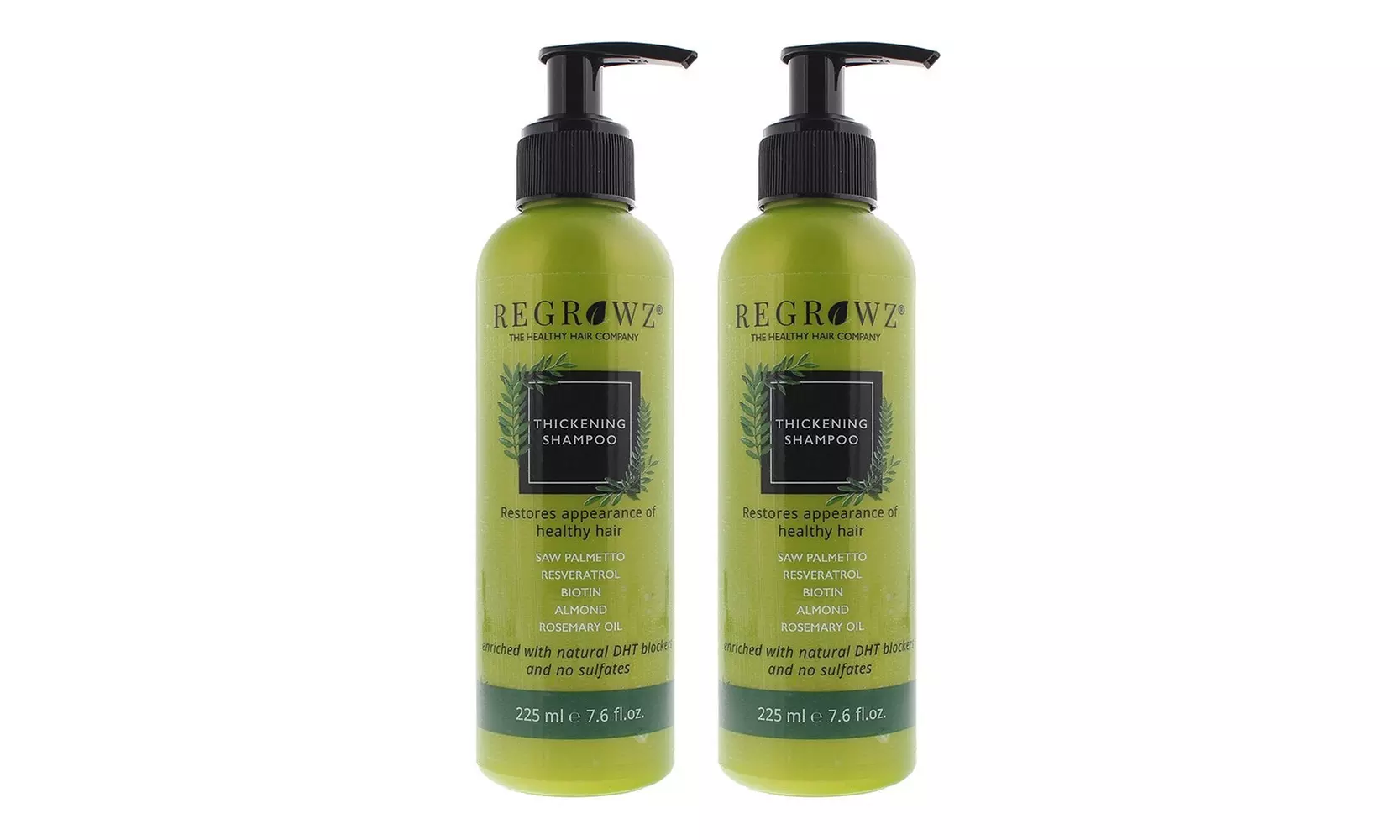 Pack of Two Regrowz Thickening Shampoo and Volume Conditioner