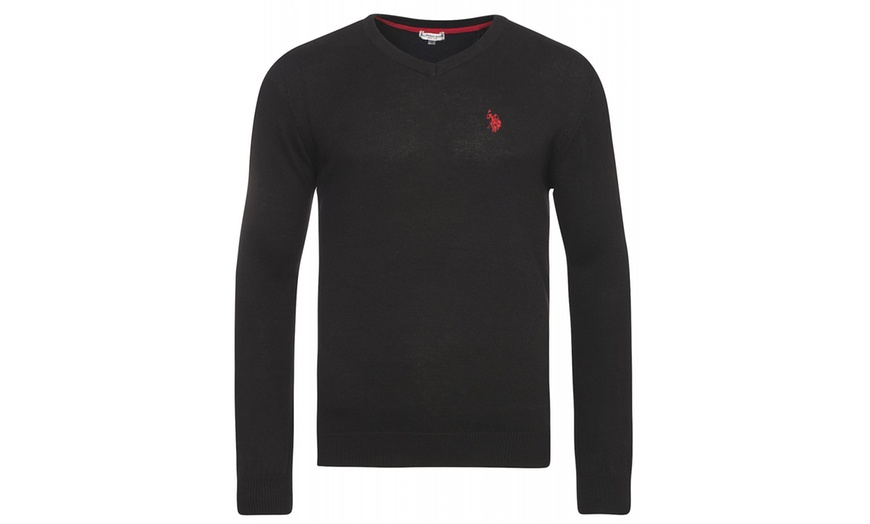 Image 8:  U.S. POLO ASSN. Strickpullover mit V-Ausschnitt