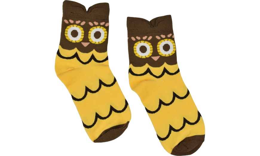 Image 4: Five-Pack of Women's Owl Socks